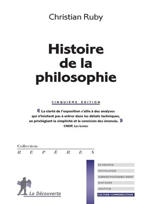 cover image of Histoire de la philosophie